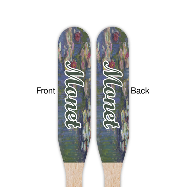 Water Lilies by Claude Monet Wooden Food Pick - Paddle - Double Sided - Front & Back