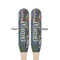 Water Lilies by Claude Monet Wooden Food Pick - Paddle - Double Sided - Front & Back