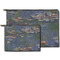 Water Lilies by Claude Monet Zippered Pouches - Size Comparison