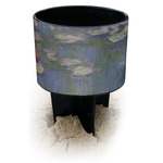 Water Lilies by Claude Monet Black Beach Spiker Drink Holder