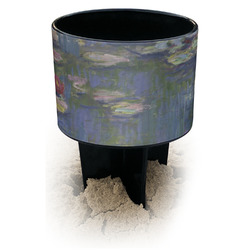 Water Lilies by Claude Monet Black Beach Spiker Drink Holder