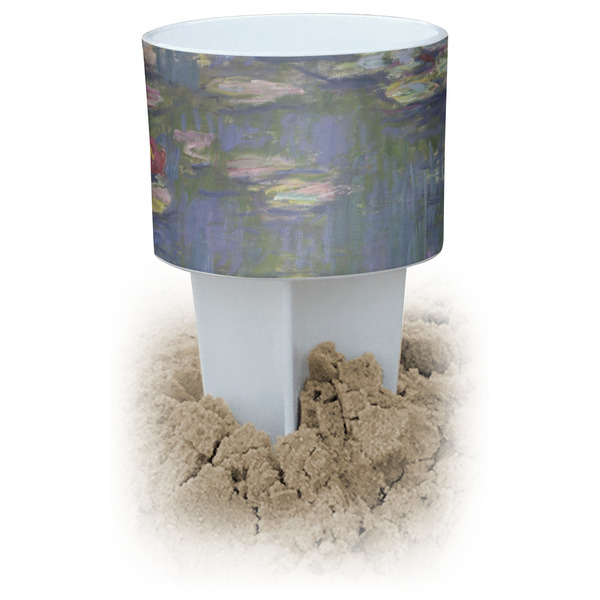 Custom Water Lilies by Claude Monet Beach Spiker Drink Holder