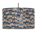Graduating Students 12" Drum Pendant Lamp - Fabric (Personalized)