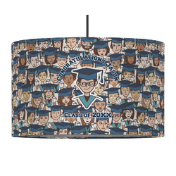 Graduating Students 12" Drum Pendant Lamp - Fabric (Personalized)