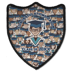 Graduating Students Iron On Shield Patch B w/ Name or Text