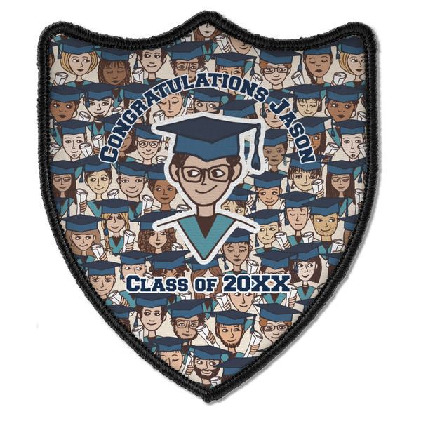 Custom Graduating Students Iron On Shield Patch B w/ Name or Text