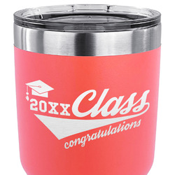 Graduating Students 30 oz Stainless Steel Tumbler - Coral - Single Sided (Personalized)