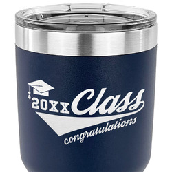 Graduating Students 30 oz Stainless Steel Tumbler - Navy - Double Sided (Personalized)