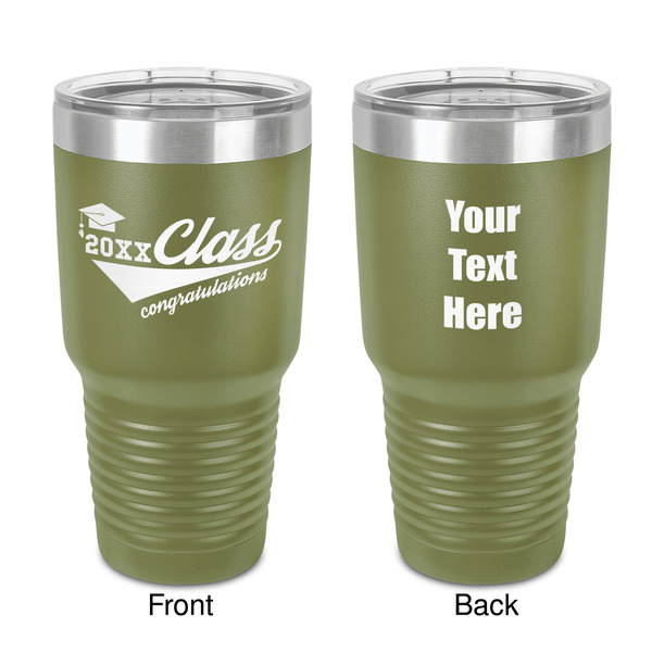 Custom Graduating Students 30 oz Stainless Steel Tumbler - Olive - Double-Sided (Personalized)