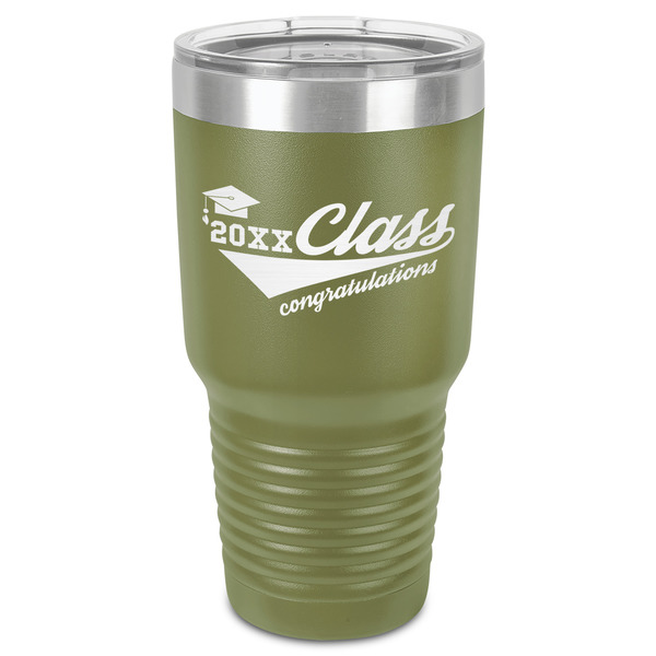 Custom Graduating Students 30 oz Stainless Steel Tumbler - Olive - Single-Sided (Personalized)