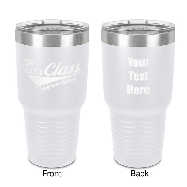 Custom Graduating Students 30 oz Stainless Steel Tumbler - White - Double-Sided (Personalized)