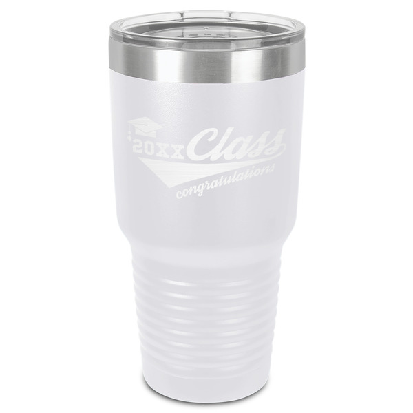 Custom Graduating Students 30 oz Stainless Steel Tumbler - White - Single-Sided (Personalized)