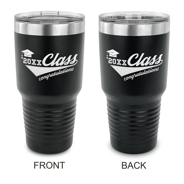 Custom Graduating Students 30 oz Stainless Steel Tumbler - Black - Double Sided (Personalized)