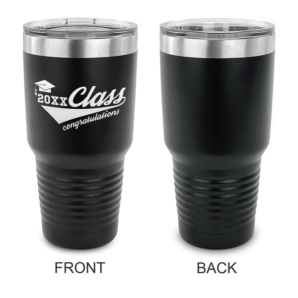 Graduating Students 30 oz Stainless Steel Ringneck Tumblers - Black - Single Sided - APPROVAL