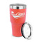 Graduating Students 30 oz Stainless Steel Ringneck Tumblers - Coral - LID OFF