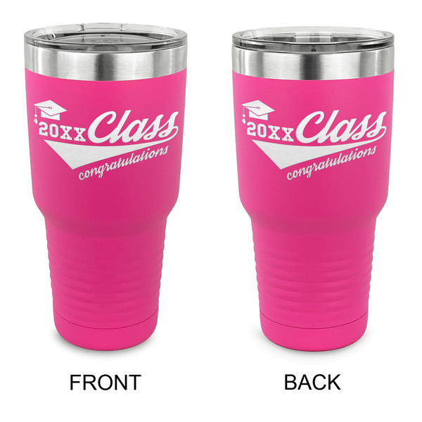 Custom Graduating Students 30 oz Stainless Steel Tumbler - Pink - Double Sided (Personalized)