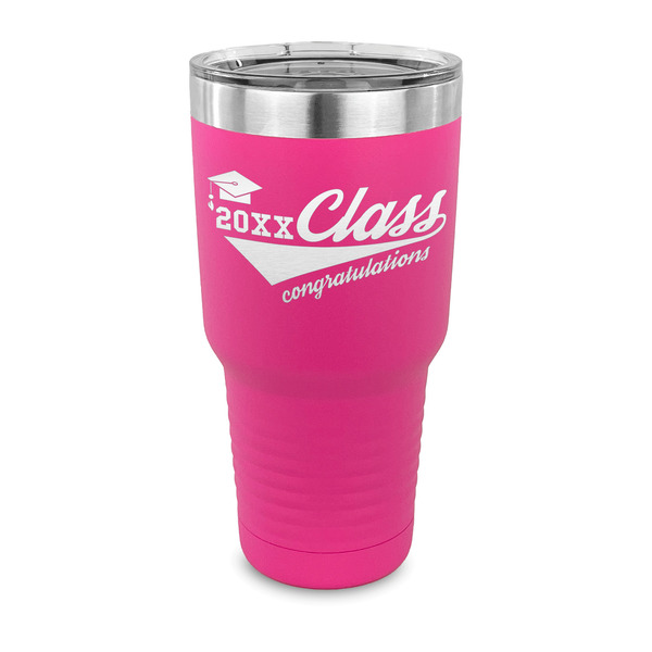 Custom Graduating Students 30 oz Stainless Steel Tumbler - Pink - Single Sided (Personalized)