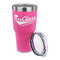 Graduating Students 30 oz Stainless Steel Ringneck Tumblers - Pink - LID OFF