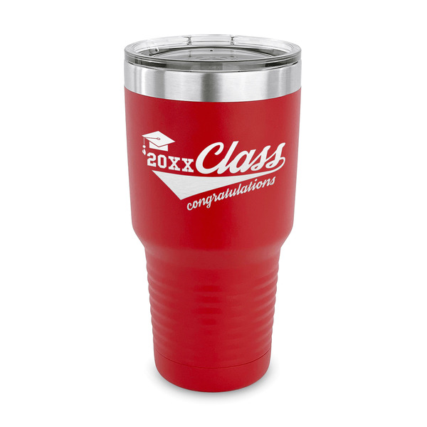 Custom Graduating Students 30 oz Stainless Steel Tumbler - Red - Single Sided (Personalized)