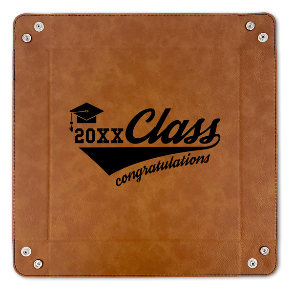 Graduating Students 9" x 9" Leatherette Snap Up Tray - APPROVAL (FLAT)