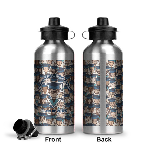 Graduating Students Aluminum Water Bottle - Front and Back