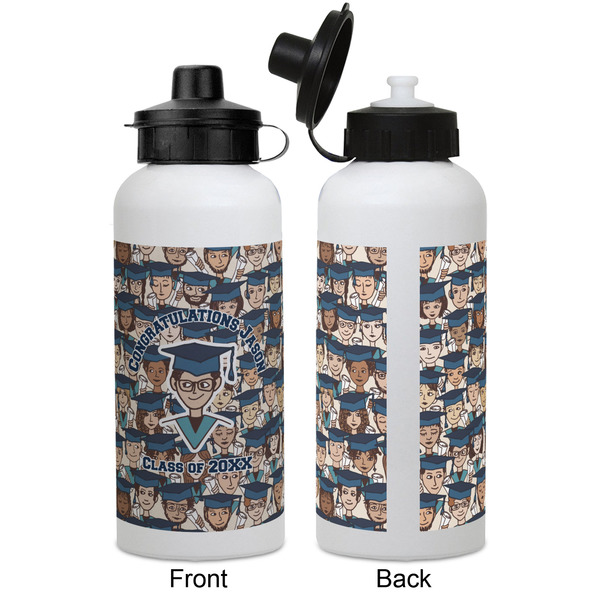 Graduating Students Aluminum Water Bottle - White APPROVAL