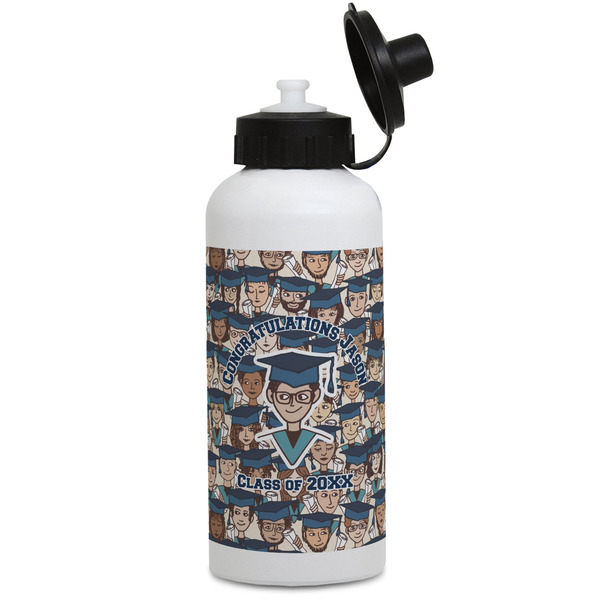 Custom Graduating Students Water Bottles - Aluminum - 20 oz - White (Personalized)