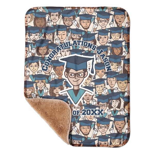 Custom Graduating Students Sherpa Baby Blanket - 30" x 40" w/ Name or Text