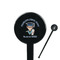 Graduating Students 7" Round Plastic Stir Sticks - Black - Single Sided (Personalized)