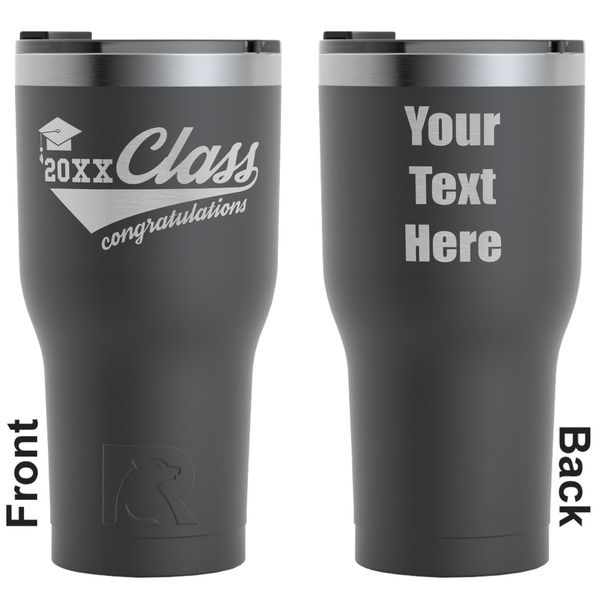 Custom Graduating Students RTIC Tumbler - Black - Engraved Front & Back (Personalized)