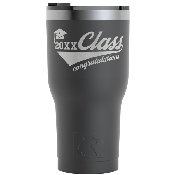 Custom Graduating Students RTIC Tumbler - Black - Engraved Front (Personalized)