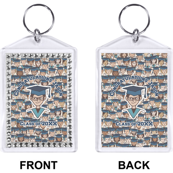 Graduating Students Bling Keychain (Front + Back)