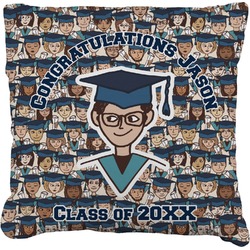 Graduating Students Faux-Linen Throw Pillow 16" (Personalized)
