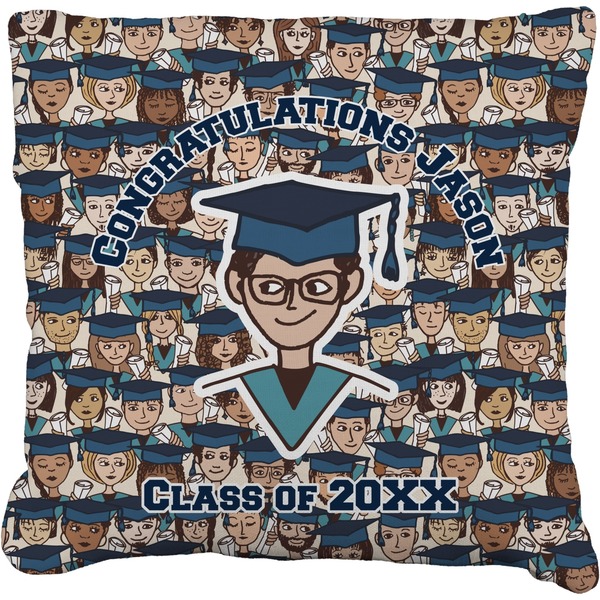 Custom Graduating Students Faux-Linen Throw Pillow 20" (Personalized)
