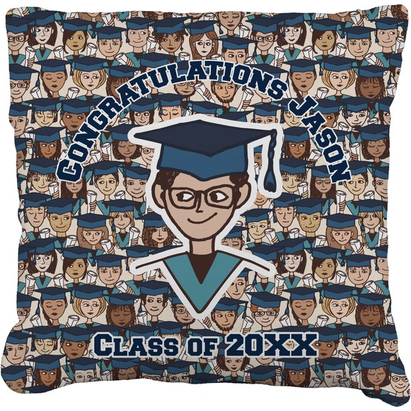 Custom Graduating Students Faux-Linen Throw Pillow 26" (Personalized)