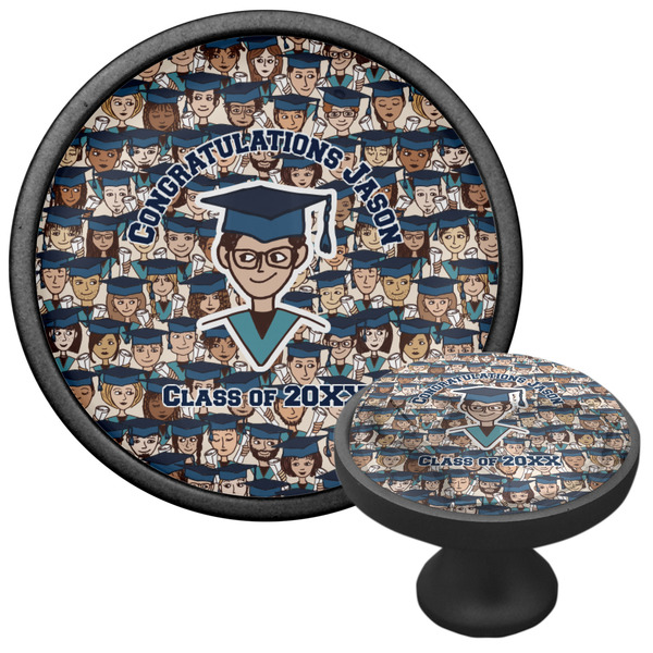 Graduating Students Cabinet Knob - Black - Multi Angle
