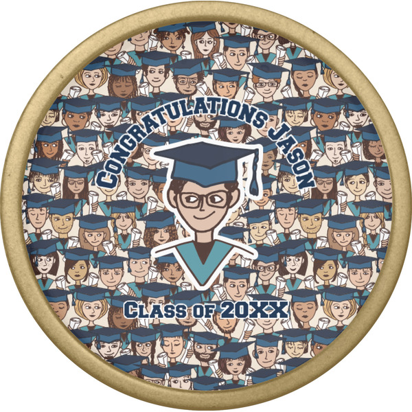 Graduating Students Cabinet Knob - Gold - Front