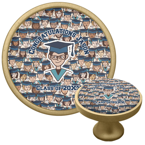Custom Graduating Students Cabinet Knob - Gold (Personalized)