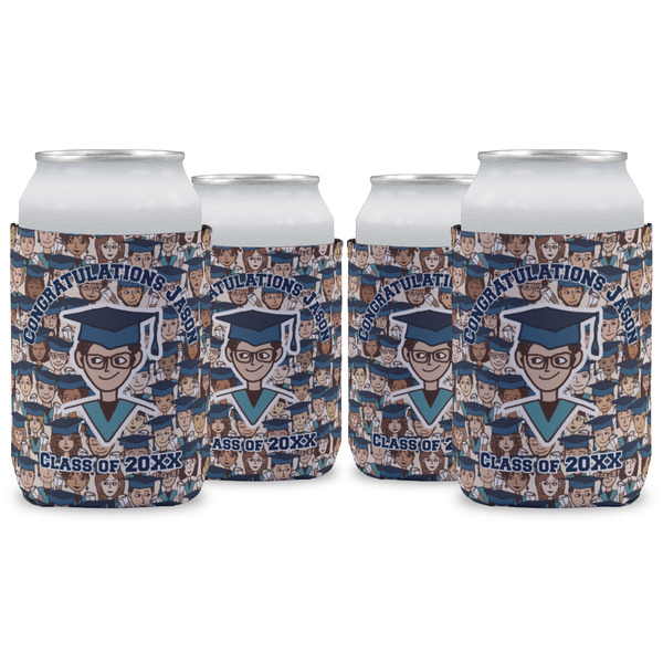Custom Graduating Students Can Cooler (12 oz) - Set of 4 w/ Name or Text