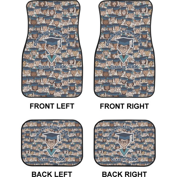 Graduating Students Car Floor Mats Set (2F + 2B)