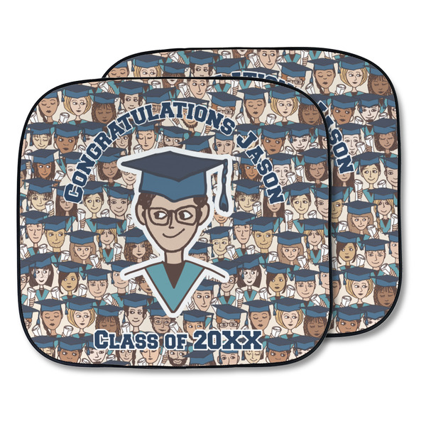 Custom Graduating Students Car Sun Shade - Two Piece (Personalized)