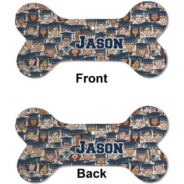 Graduating Students Ceramic Flat Ornament - Bone Front & Back (APPROVAL)