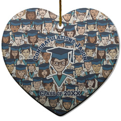 Graduating Students Heart Ceramic Ornament w/ Name or Text