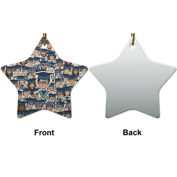 Graduating Students Ceramic Flat Ornament - Star Front & Back (APPROVAL)