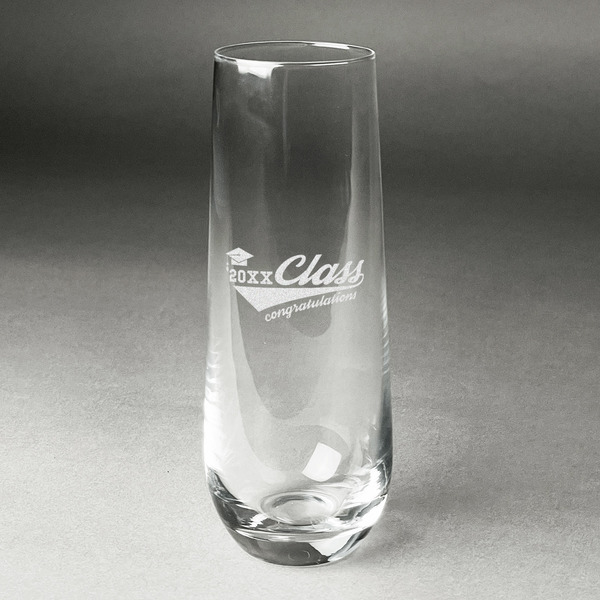 Custom Graduating Students Champagne Flute - Stemless Engraved (Personalized)
