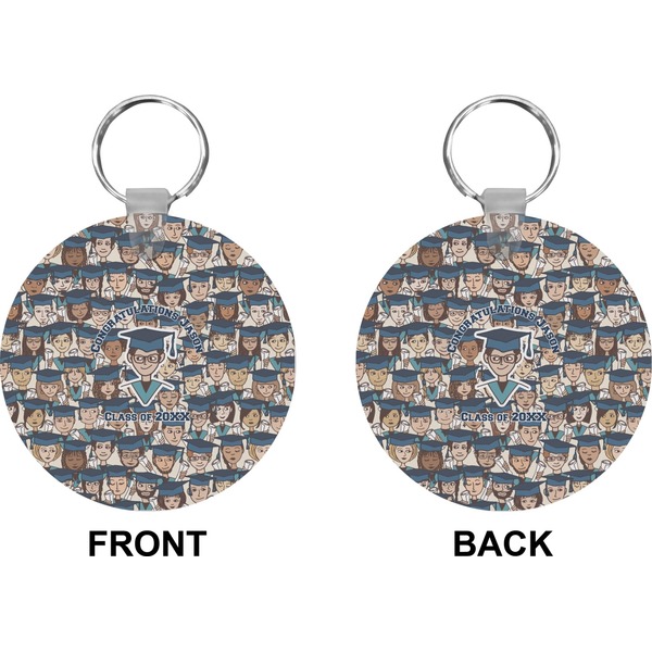 Graduating Students Circle Keychain (Front + Back)