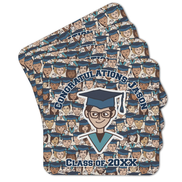 Custom Graduating Students Cork Coaster - Set of 4 w/ Name or Text
