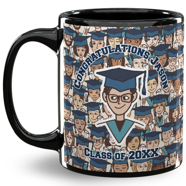 Custom Graduating Students 11 Oz Coffee Mug - Black (Personalized)