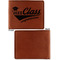 Graduating Students Cognac Leatherette Bifold Wallets - Front and Back Single Sided - Apvl