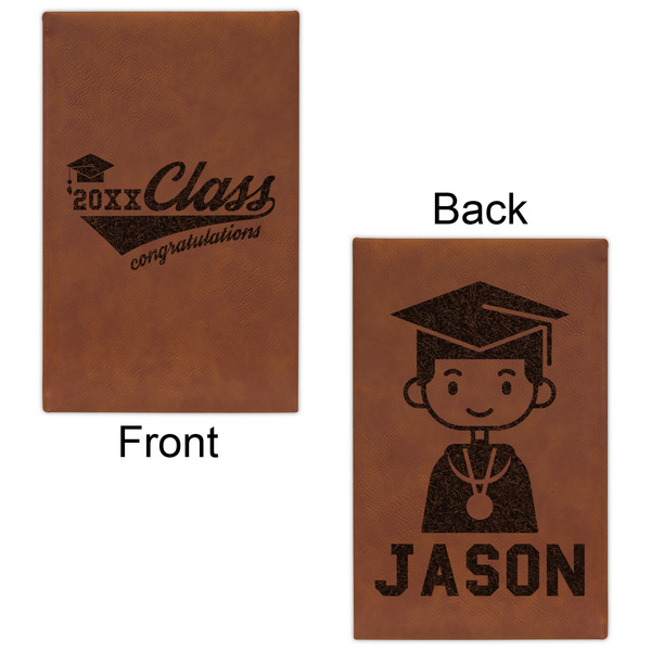 Graduating Students Cognac Leatherette Journal - Double Sided - Apvl